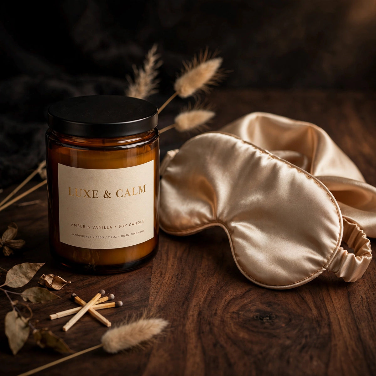 Soy Candle & Eye Mask Gift Set