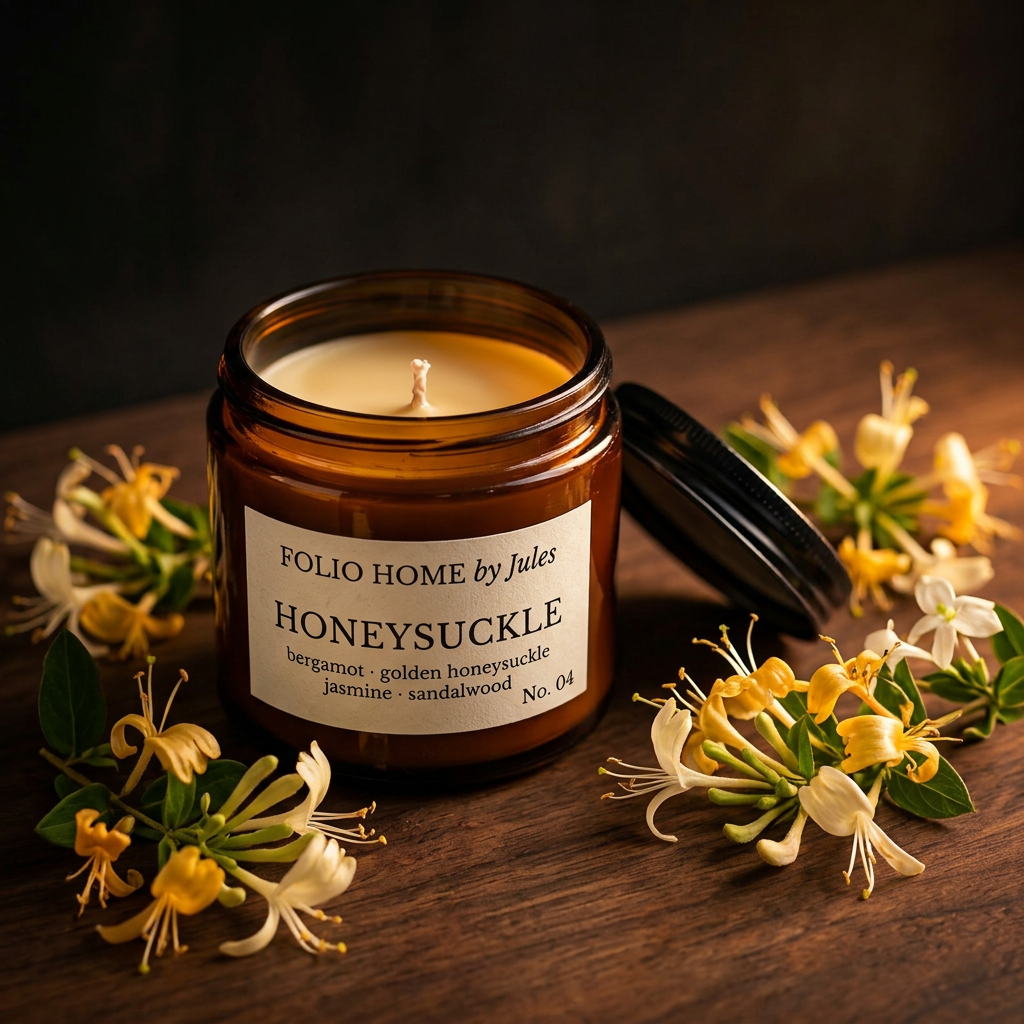 No. 04 Honeysuckle - Scented Soy Candle | Folio Home by Jules