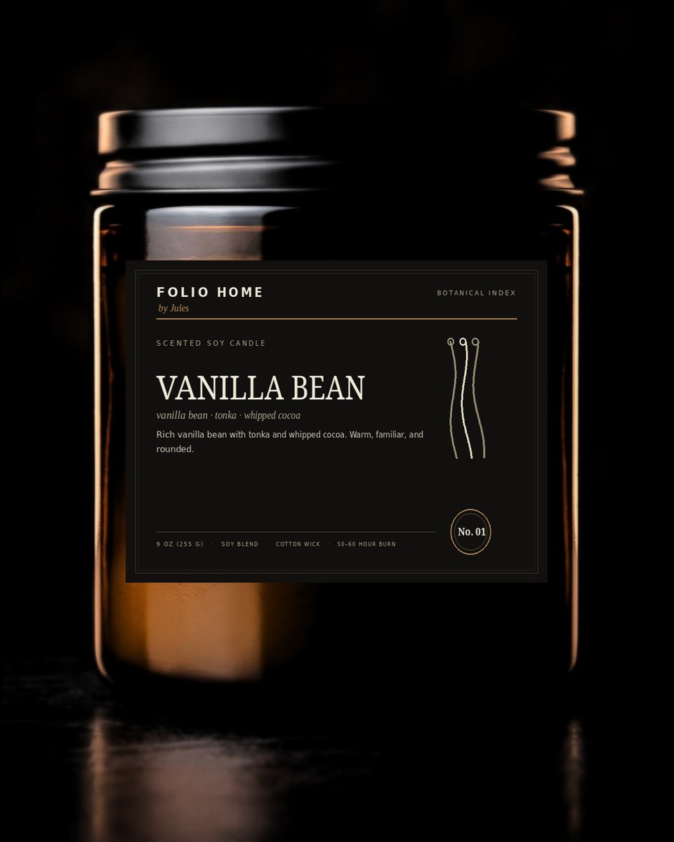 No. 01 Vanilla Bean candle