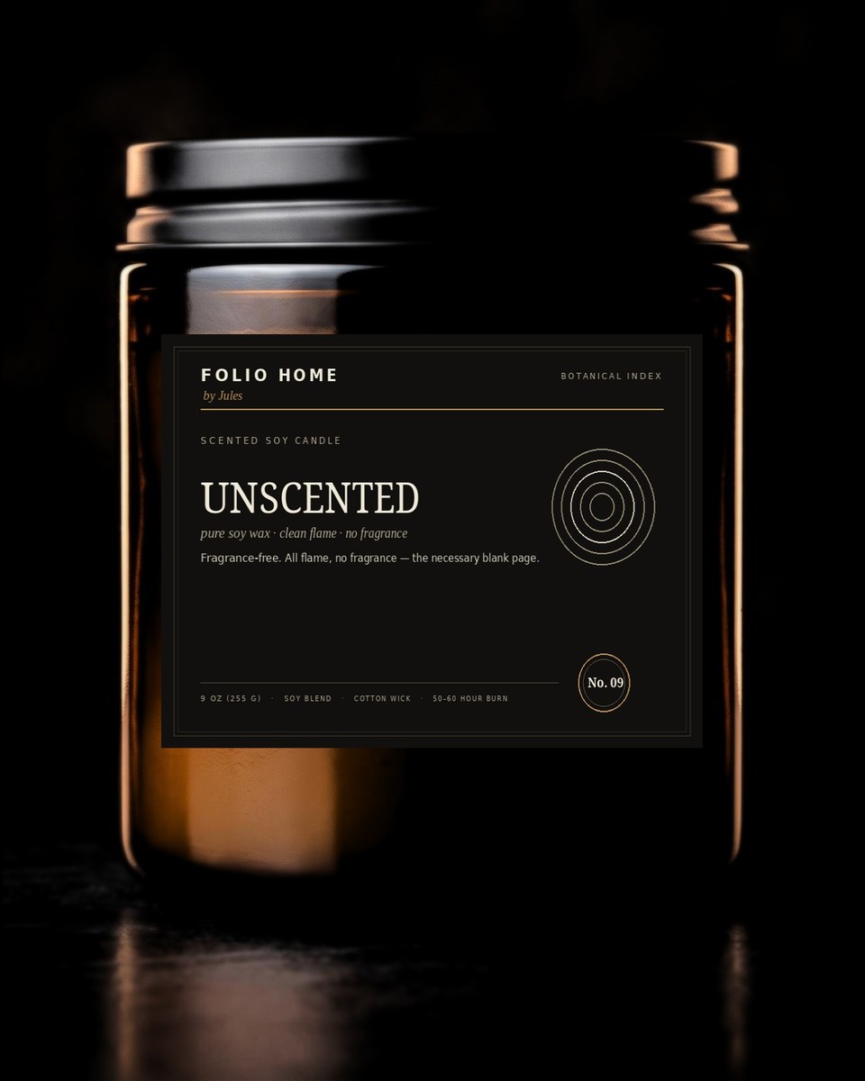 No. 09 Unscented candle