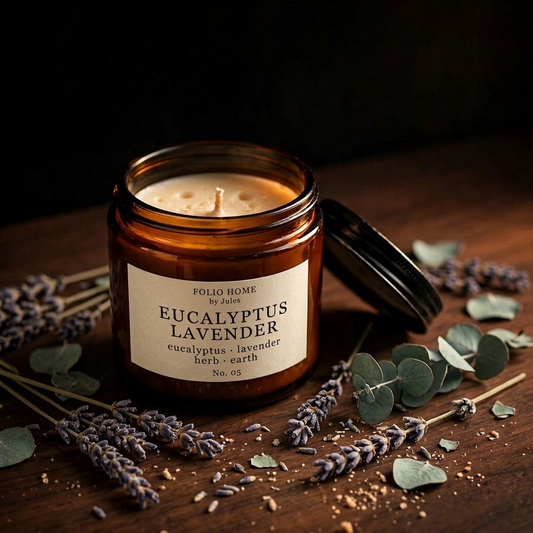 No. 05 Eucalyptus Lavender - Scented Soy Candle | Folio Home by Jules