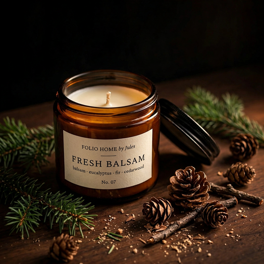 No. 07 Fresh Balsam - Scented Soy Candle | Folio Home by Jules