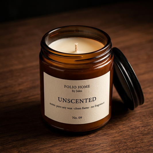 No. 09 Unscented - Scented Soy Candle | Folio Home by Jules